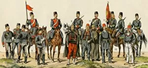 Mideast history Collection: Ottoman Turk soldiers, circa 1900