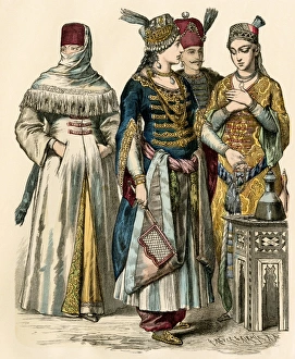 Ottoman Turks from the upper class, 1700s Ottoman Turks from the upper class, 1700s