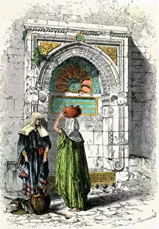 Fountain Gallery: Palestinian women in Jerusalem, 1800s