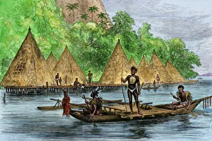 Shelter Gallery: Papua, New Guinea, native village