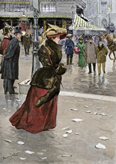 Paris boulevard in the late 19th century Paris boulevard in the late 19th century