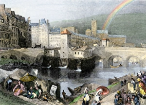 Peddler Gallery: Paris and the river Seine, early 1800s
