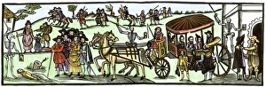 People fleeing London to escape the plague, 1630 People fleeing London to escape the plague, 1630