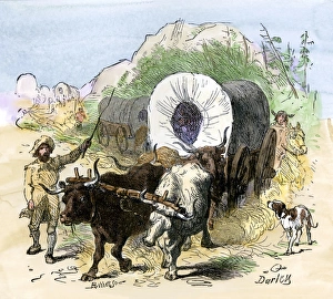 Pioneers moving west, early 1800s Pioneers moving west, early 1800s