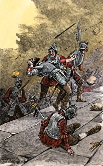 Pizarro capturing Inca stronghold in Peru, 1533 Pizarro capturing Inca stronghold in Peru, 1533