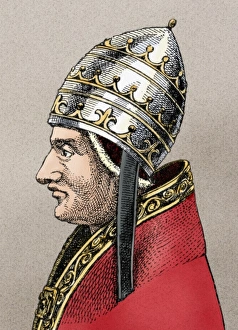 <b class=qtipBold><figcaption>Pope Innocent III</figcaption></b><br>Portrait of Pope Innocent III. Digitally colored woodcut<br><em>© Maryann Groves/North Wind Picture Archives</em> Pope Innocent III
