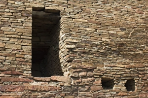 Pueblo Bonito wall and former window, Chaco Canyon NM Pueblo Bonito wall and former window, Chaco Canyon NM