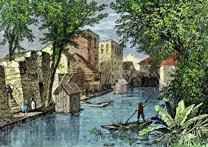 San Antonio River Walk in the 1800s San Antonio River Walk in the 1800s