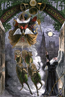 Santa Claus and Father Time, 1874 Santa Claus and Father Time, 1874