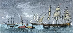 Ships:sea history Collection: Seaport of Galveston, Texas, 1800s