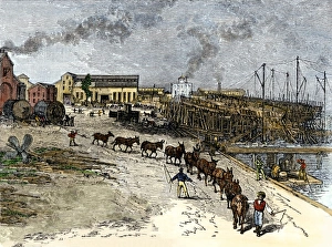 Ship-building in New England, 1800s Ship-building in New England, 1800s