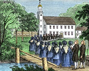Singing procession during a religious awakening, 1740s Singing procession during a religious awakening, 1740s