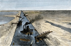 Suez Canal under construction, 1869 Suez Canal under construction, 1869