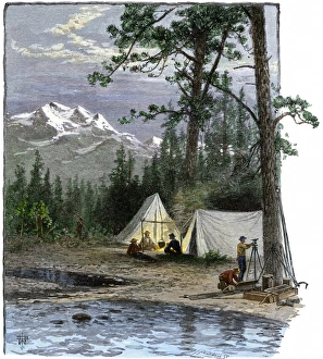 Survey party for the transcontinental railroad Survey party for the transcontinental railroad