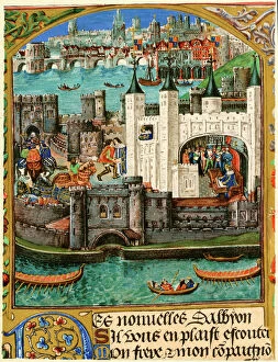 Manuscript Gallery: Tower of London in the late Middle Ages