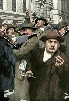 Traders outside the New York Stock Exchange, 1912 Traders outside the New York Stock Exchange, 1912