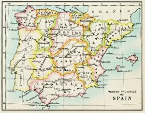 Europe Collection: Traditional provinces of Spain