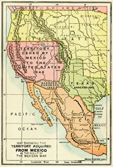 Maps Gallery: U.S. territory gained from Mexico