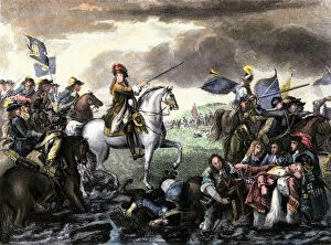Great Britain Collection: William of Orange at the Battle of the Boyne, 1668
