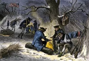 American Revolution Collection: Winter at Valley Forge, Revolutionary War