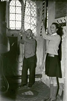 Bellringers at Wisborough Green - about February 1948 Bellringers at Wisborough Green - about February 1948