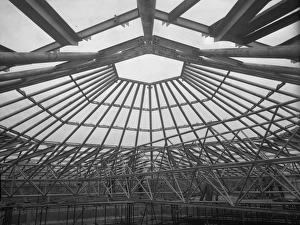 Theatres Prints: Print of Chichester Festival Theatre roof, steel frames