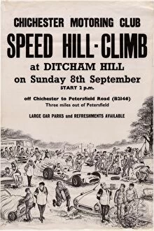 Images Dated 7th January 2014: Chichester Motoring Club Speed Hill Climb at Ditcham Hill Poster