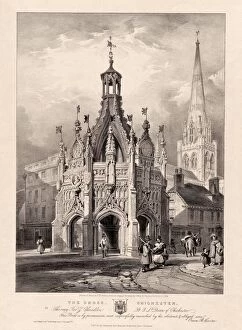 West Street Gallery: Lithograph of The Cross, Chichester, 1834