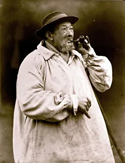 Old Shep lighting his pipe, January 1925 Old Shep lighting his pipe, January 1925