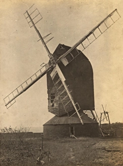 Lancing Gallery: The old windmill on Lancing Road, Worthing, 1909