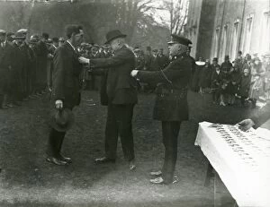 Images Dated 1st April 2014: Presentation of medals to special constables at Petworth Park, March 1930