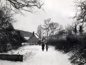 Print of Snow Scene at West Burton in Bury, January 1940