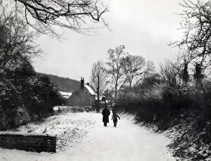Images Dated 8th March 2012: Snow picture at West Burton, Bury, January 1940