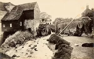 Images Dated 27th September 2012: The mill and waterwheel in Bosham, 18 May 1891