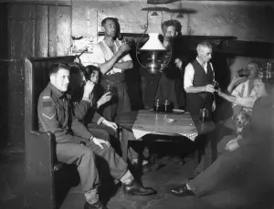 Kirdford Pub Interior Print, 1943