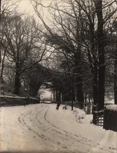 Bognor: Felpham Road under heavy snow, 1900 Print