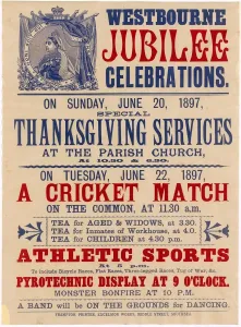 Queen Victoria Prints: Print of Diamond Jubilee Poster for Westbourne 1897