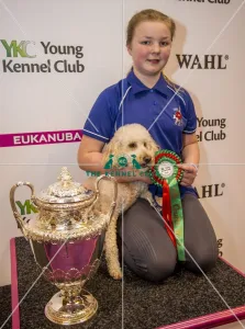 <b class=qtipBold><figcaption>Crufts 2017</figcaption></b><br>YKC Jumping Under 18 years - Medium Under 12s winner Hollie Walsh and Carmels Delight - today (Saturday 11.03.17), the third day of Crufts 2017, at the NEC Birmingham. Crufts 2017