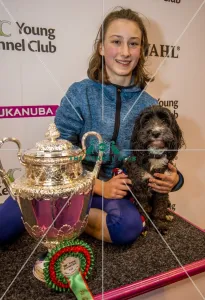 <b class=qtipBold><figcaption>Crufts 2017</figcaption></b><br>YKC Jumping Under 18 years - Small Over 12s Winner Penelope Lowes and Penny Black - today (Saturday 11.03.17), the third day of Crufts 2017, at the NEC Birmingham. Crufts 2017