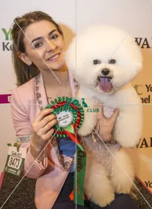 <b class=qtipBold><figcaption>Crufts 2017</figcaption></b><br>YKC Stakes Final winner Danielle Taylor and Marnie today (Friday 10.03.17), the second day of Crufts 2017, at the NEC Birmingham. Crufts 2017