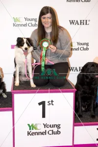 <b class=qtipBold><figcaption>Crufts 2017</figcaption></b><br>Winner Graduate Obedience, YKC - Voirrey Horne with Isla, today (Friday 10.03.17), the second day of Crufts 2017, at the NEC Birmingham. Crufts 2017