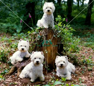 <b class=qtipBold><figcaption>West Highland Terriers</figcaption></b><br><br><em>© Diane Pearce Collection / The Kennel Club</em> West Highland Terriers