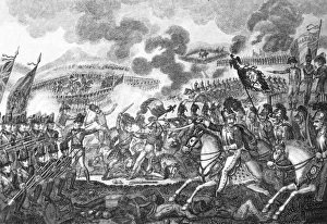 <b class=qtipBold><figcaption>0003663</figcaption></b><br>NAPOLEON I: WATERLOO, 1815. The Battle of Waterloo, 18 June 1815. Line engraving, English, early 19th century.<br><em>© none</em> 0003663