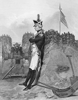 (1755-1804). American lawyer and statesman. Hamilton at Yorktown in 1781 (1755-1804). American lawyer and statesman. Hamilton at Yorktown in 1781