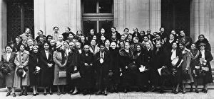 Images Dated 20th October 2006: (1875-1955). American educator. Mary McLeod Bethune, center holding flowers