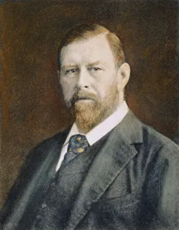 ABRAHAM BRAM STOKER (1847-1912). Irish writer: oil over a photograph ABRAHAM BRAM STOKER (1847-1912). Irish writer: oil over a photograph