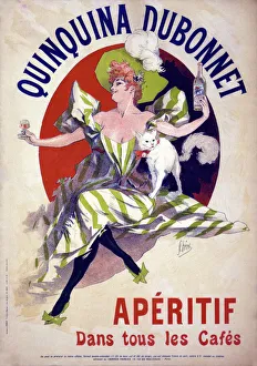 AD: ALCOHOL, 1895. Advertisement for Quinquina Dubonnet aperitif AD: ALCOHOL, 1895. Advertisement for Quinquina Dubonnet aperitif