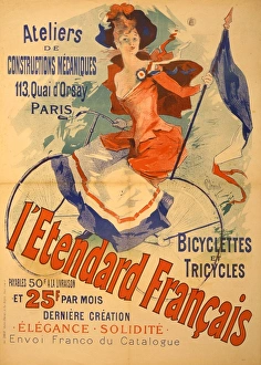 AD: BICYCLES, 1891. French advertisement for bicycles and tricycles AD: BICYCLES, 1891. French advertisement for bicycles and tricycles