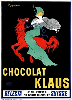 AD: CHOCOLATE, 1903. French ad for Chocolat Klaus. Lithograph by Leonetto Capiello AD: CHOCOLATE, 1903. French ad for Chocolat Klaus. Lithograph by Leonetto Capiello