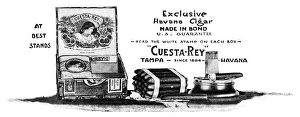 AD: CIGARS, 1919. American advertisement for Cuesta-Rey Cigars, 1919 AD: CIGARS, 1919. American advertisement for Cuesta-Rey Cigars, 1919